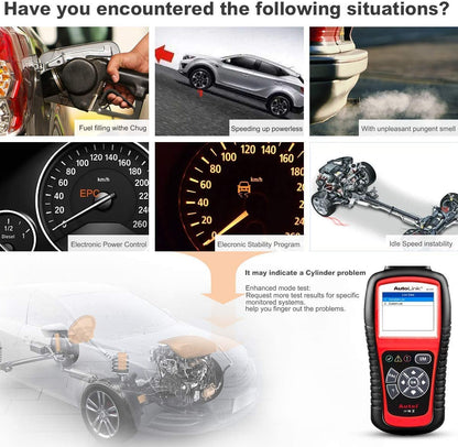 Autel AutoLink AL519 OBD2 Scanner – One-Click Smog Check & Live Data