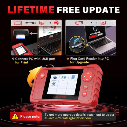LAUNCH X431 Creader VII+ V2.0 2025 OBD2 Scanner with 3 Reset Functions