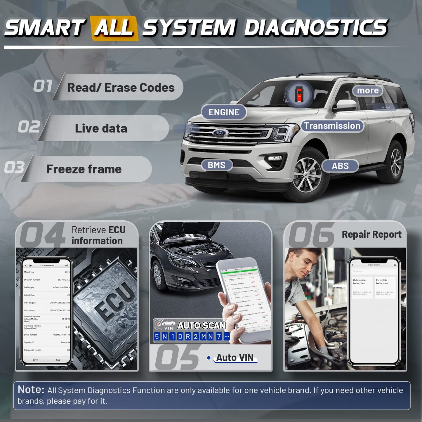 Autel MaxiBAS BT508 Car Battery Tester 6V/12V Load & Charging System