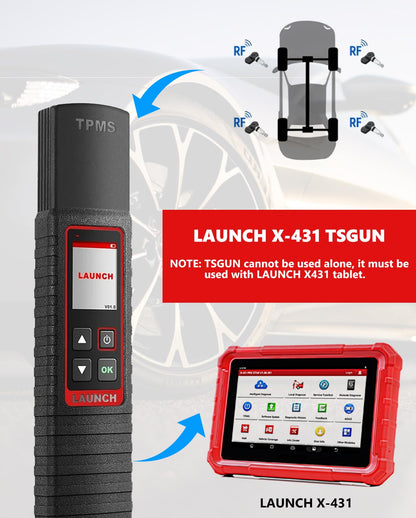 LAUNCH X-431 TSGUN TPMS Tool for X-431 Scanners | 315/433MHz Sensor Support
