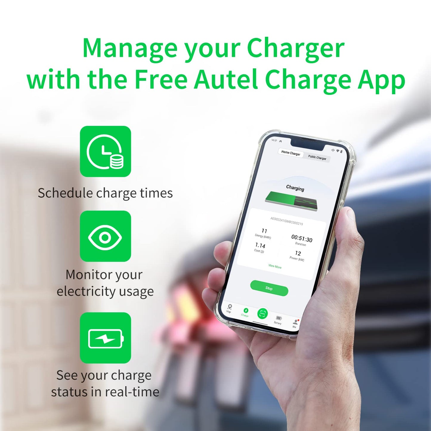 Autel MaxiCharger Level 2 EV Charger – 50 Amp Smart Home