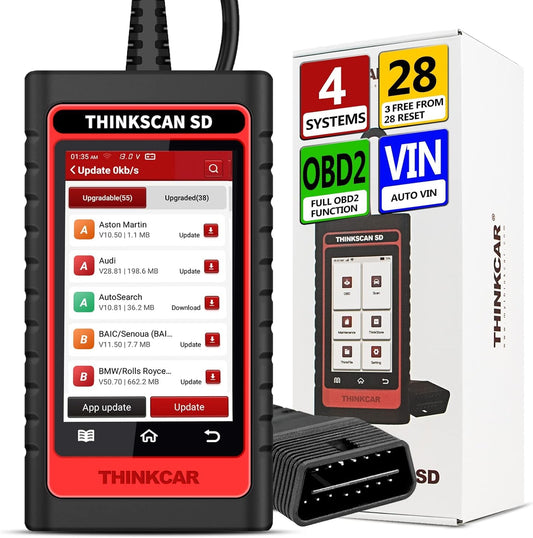 ThinkCar SD4 OBD2 Scanner – Engine, ABS, SRS & 28 Reset Functions