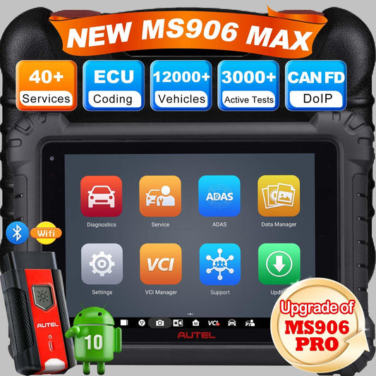 Autel MaxiSys MS906MAX Scanner – ECU Coding, 3000+ Tests, 2025