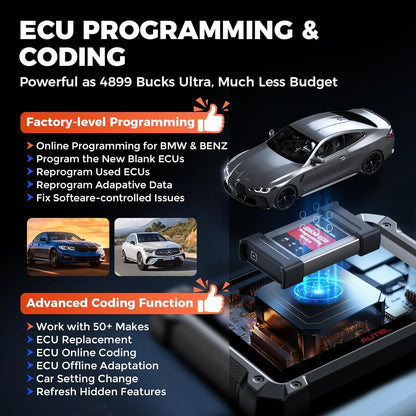 Autel MK908 Pro II (2025) J2534 Programming Tool – ECU Coding, Bidirectional, 40+ Services, OS 10, AutoScan 2.0, Upgrade of MS908S Pro Elite