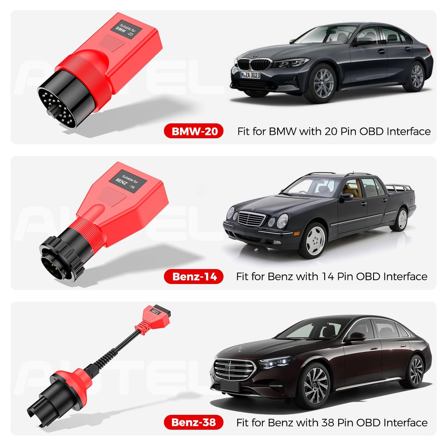 Autel MaxiSys MSOBD2KIT 9PCS Non-OBDII Adapter Kit for Autel Scanners