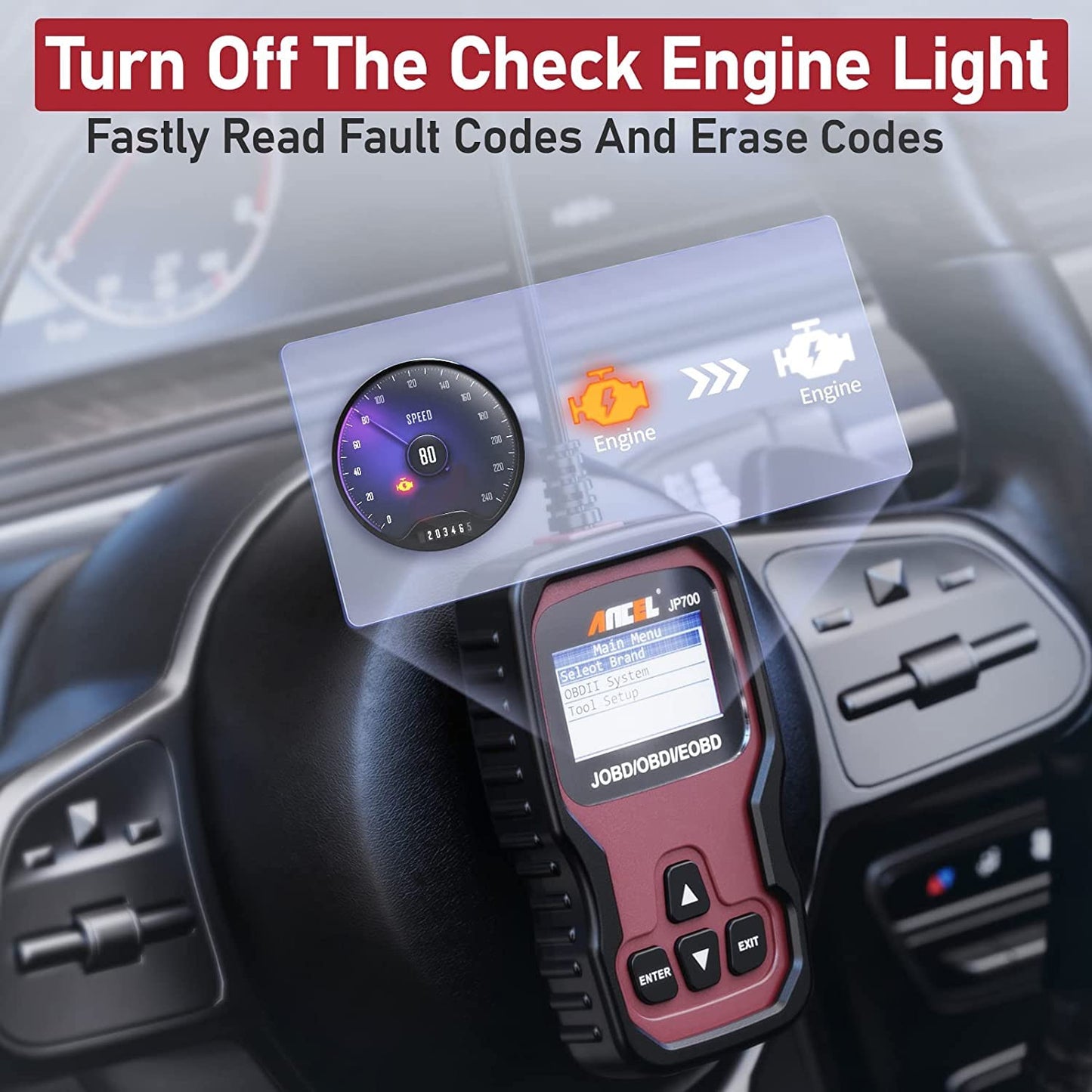 ANCEL JP700 JOBD OBD2 Scanner for Japanese Cars – Check Engine Light Tool