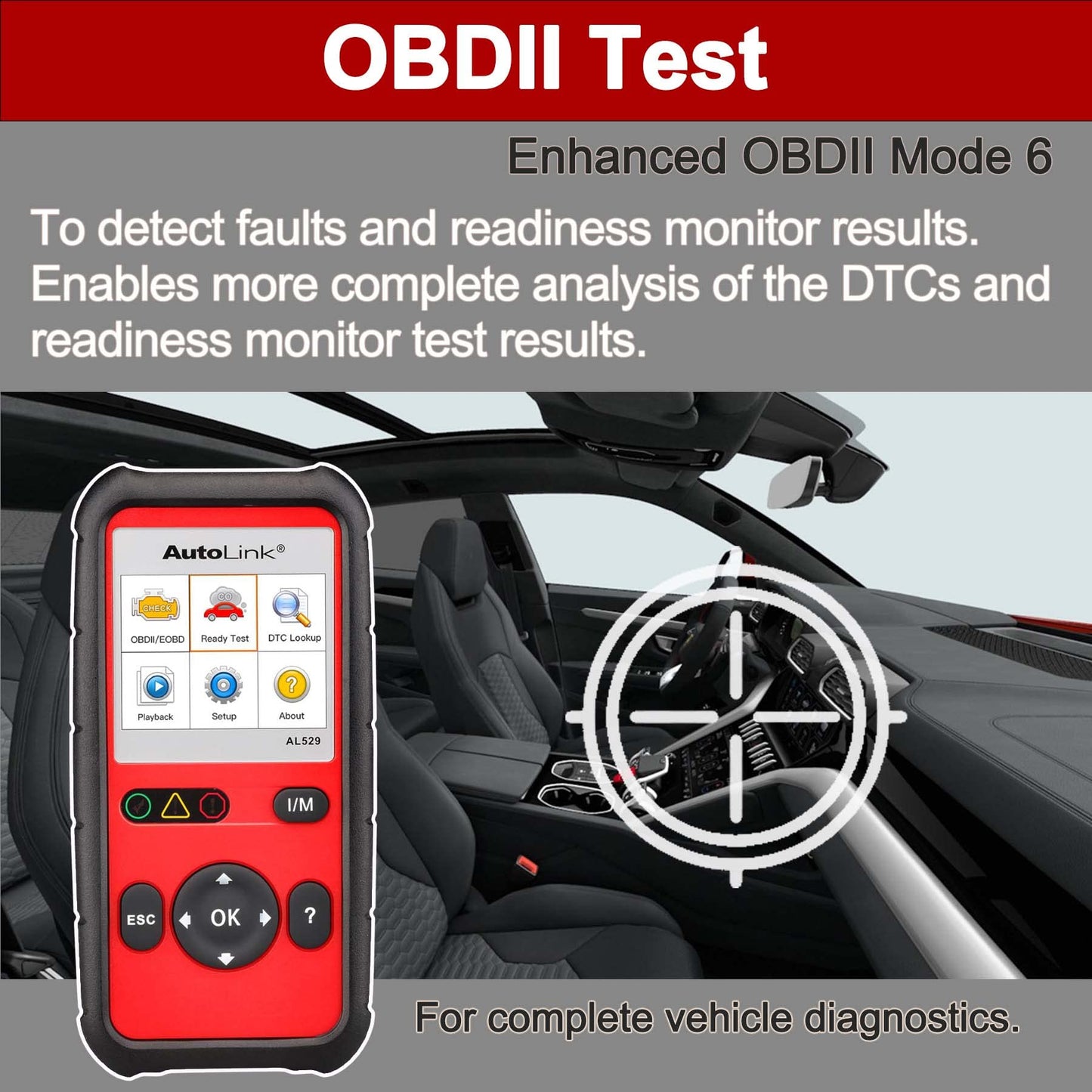 Autel AutoLink AL529 OBD2 Scanner - Advanced Code Reader & Live Data