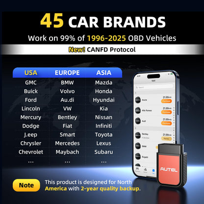 Autel AP2500E Bluetooth OBD2 Scanner – All-System Diagnostic Tool