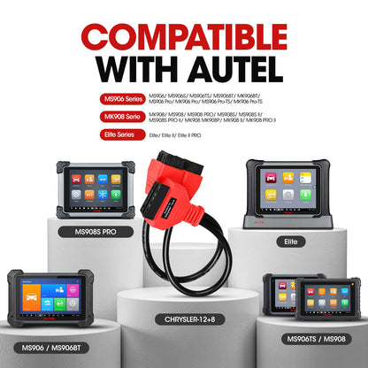 Autel 12+8 OBD2 Adapter for Chrysler | Bypass FCA Gateway Cable