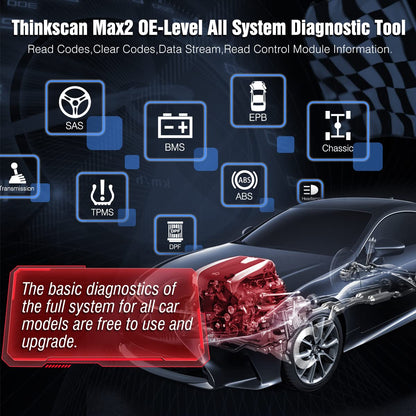 ThinkScan Max2 OBD2 Scanner – Wireless All-System Tool + 28 Resets