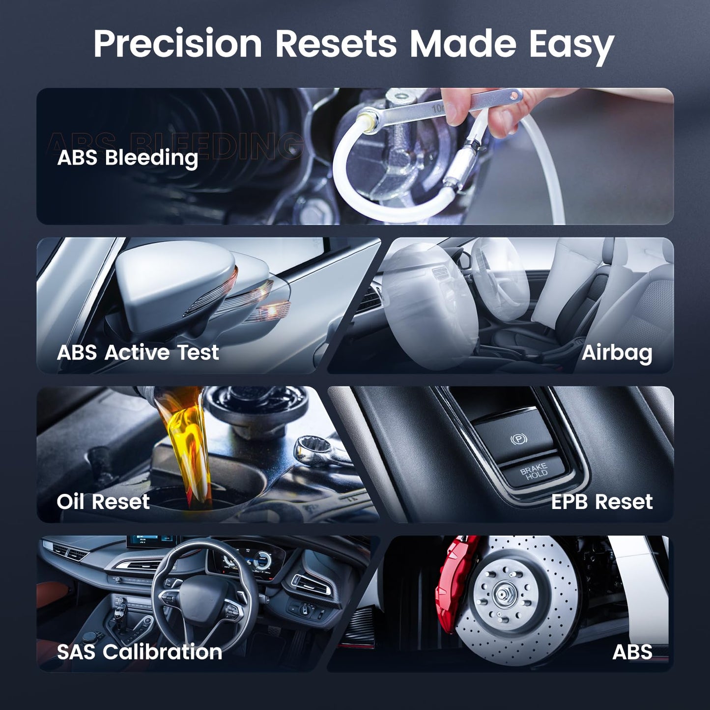 ANCEL AD610 Pro OBD2 Scanner ABS SRS EPB Oil Reset WiFi Update