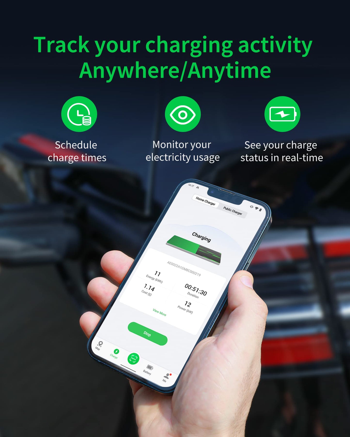 Autel MaxiCharger AC Lite Home EV Charger 50A WiFi | 25ft Cable