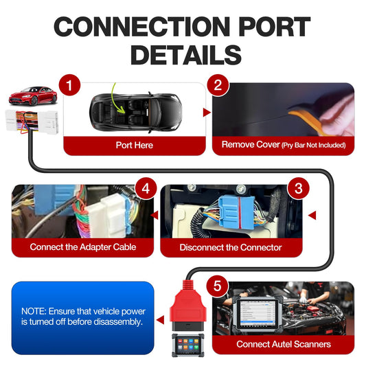 Autel TESKIT3Y Tesla Model 3 & Y Diagnostic Cable Adapter 2025