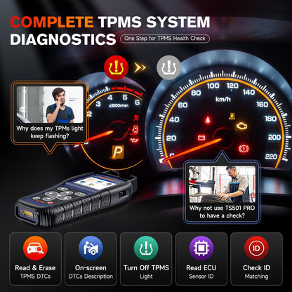 Autel MaxiTPMS TS501 PRO TPMS Tool – Program & Relearn MX-Sensors