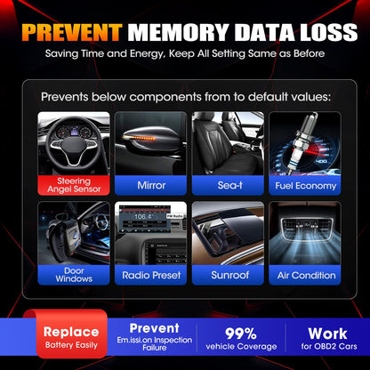 Autel MaxiBAS BTMS OBD2 Memory Saver – 12V Battery Backup Tool
