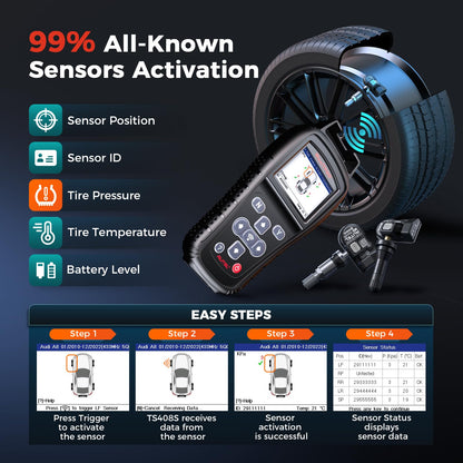 Autel MaxiTPMS TS408S TPMS Relearn Tool with OBD2, Lifetime Updates