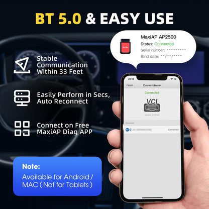 Autel AP2500E Bluetooth OBD2 Scanner – All-System Diagnostic Tool