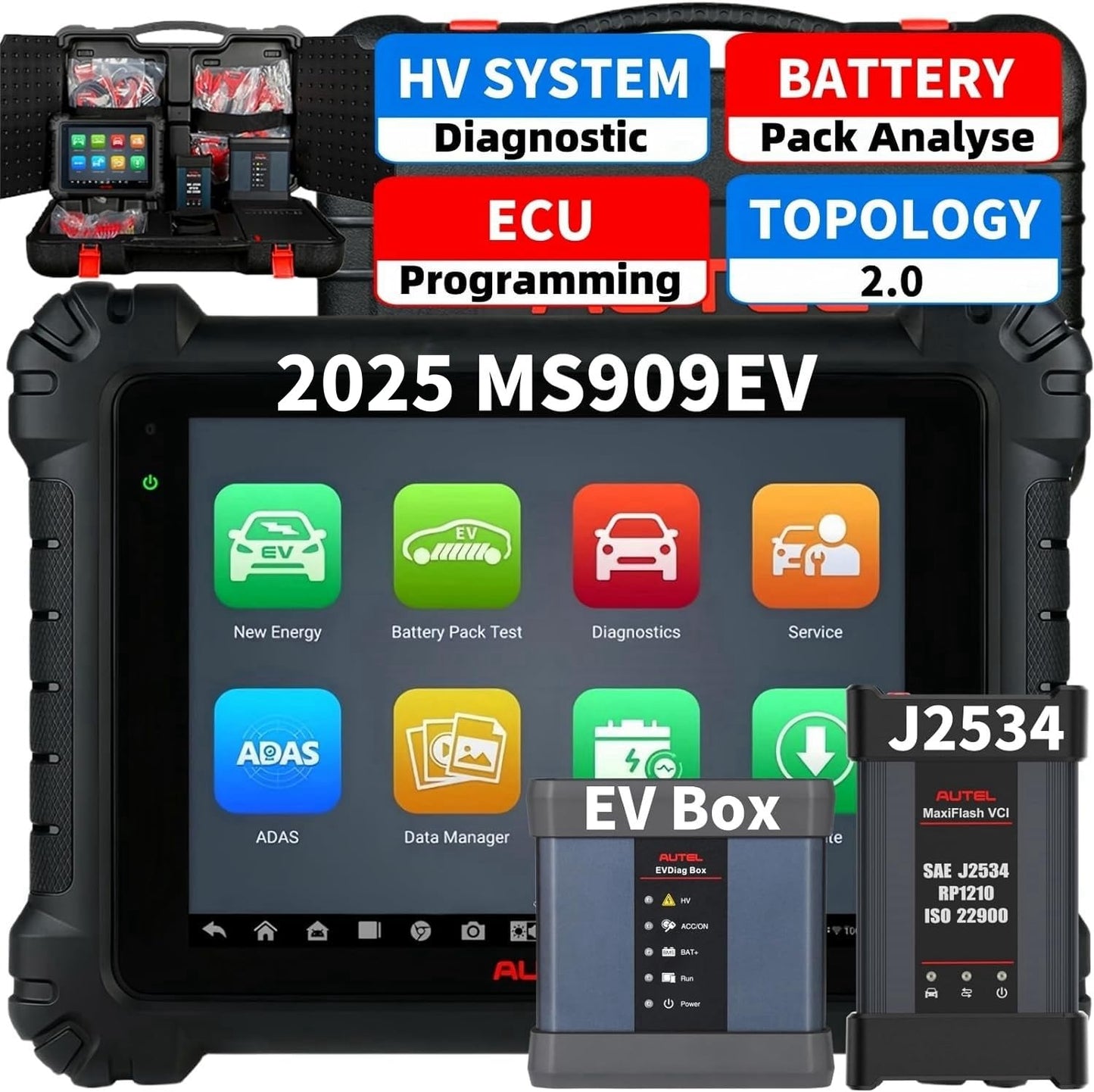 Autel MaxiSys MS909EV EV Scanner – ECU Programming & HV Diagnostics