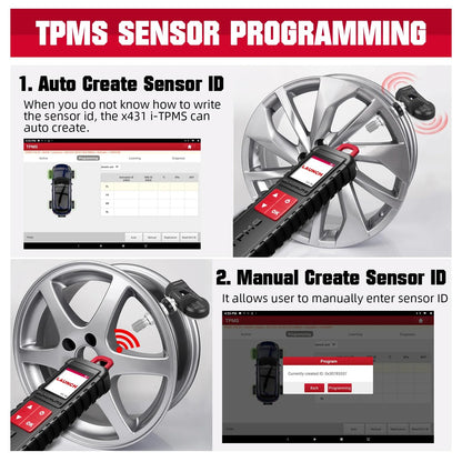 Launch X-431 i-TPMS TPMS Tool + 4 RF Sensors 315/433MHz