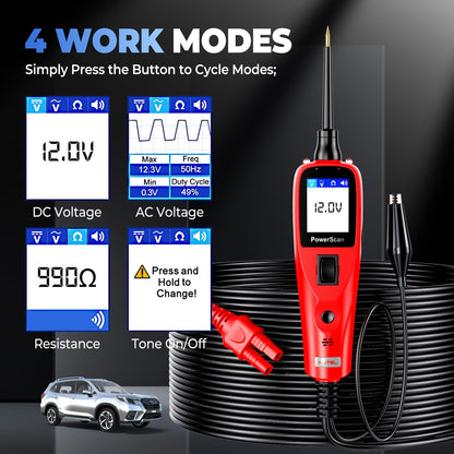 Autel PowerScan PS100 Circuit Tester 2025 – 12V/24V Automotive Power Probe