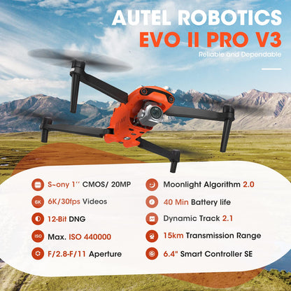 Autel EVO 2 Pro V3 Drone – 6K HDR, 40min Flight, Smart Controller