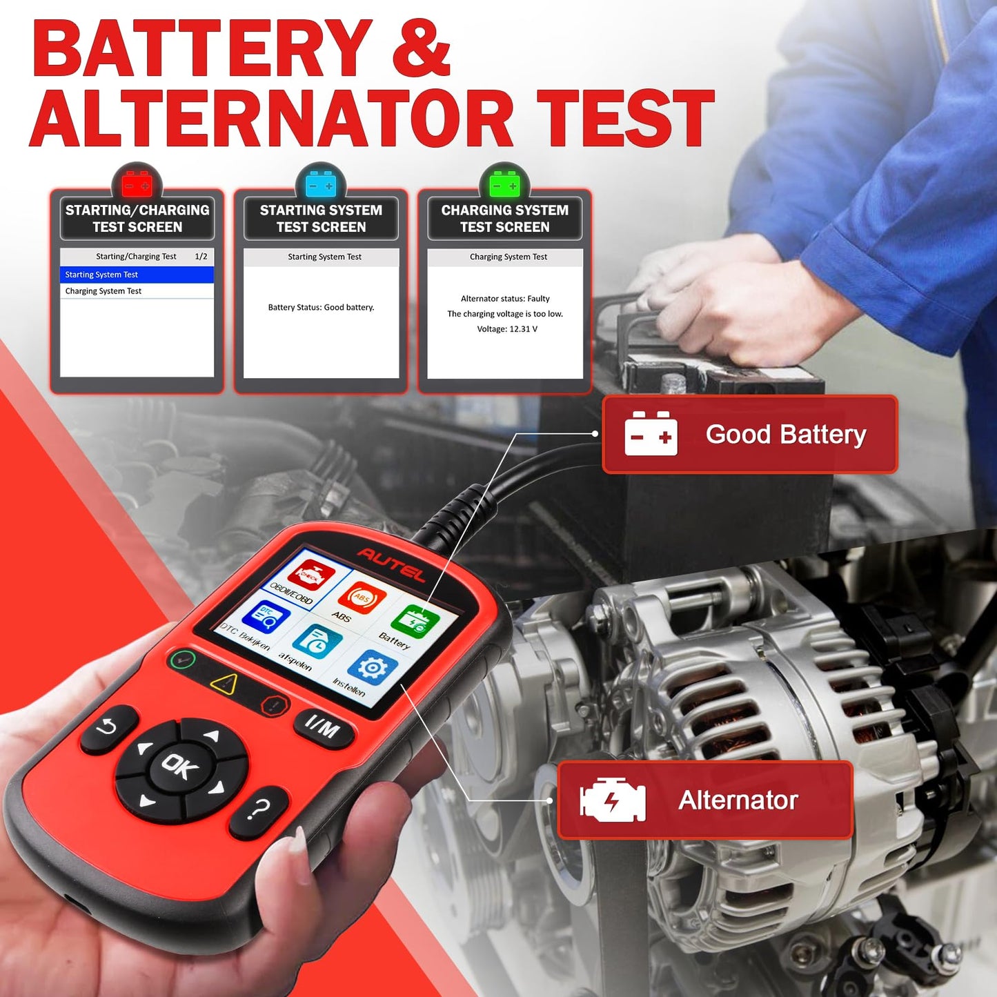 Autel AutoLink AL549 OBD2 Scanner & ABS Code Reader 2025
