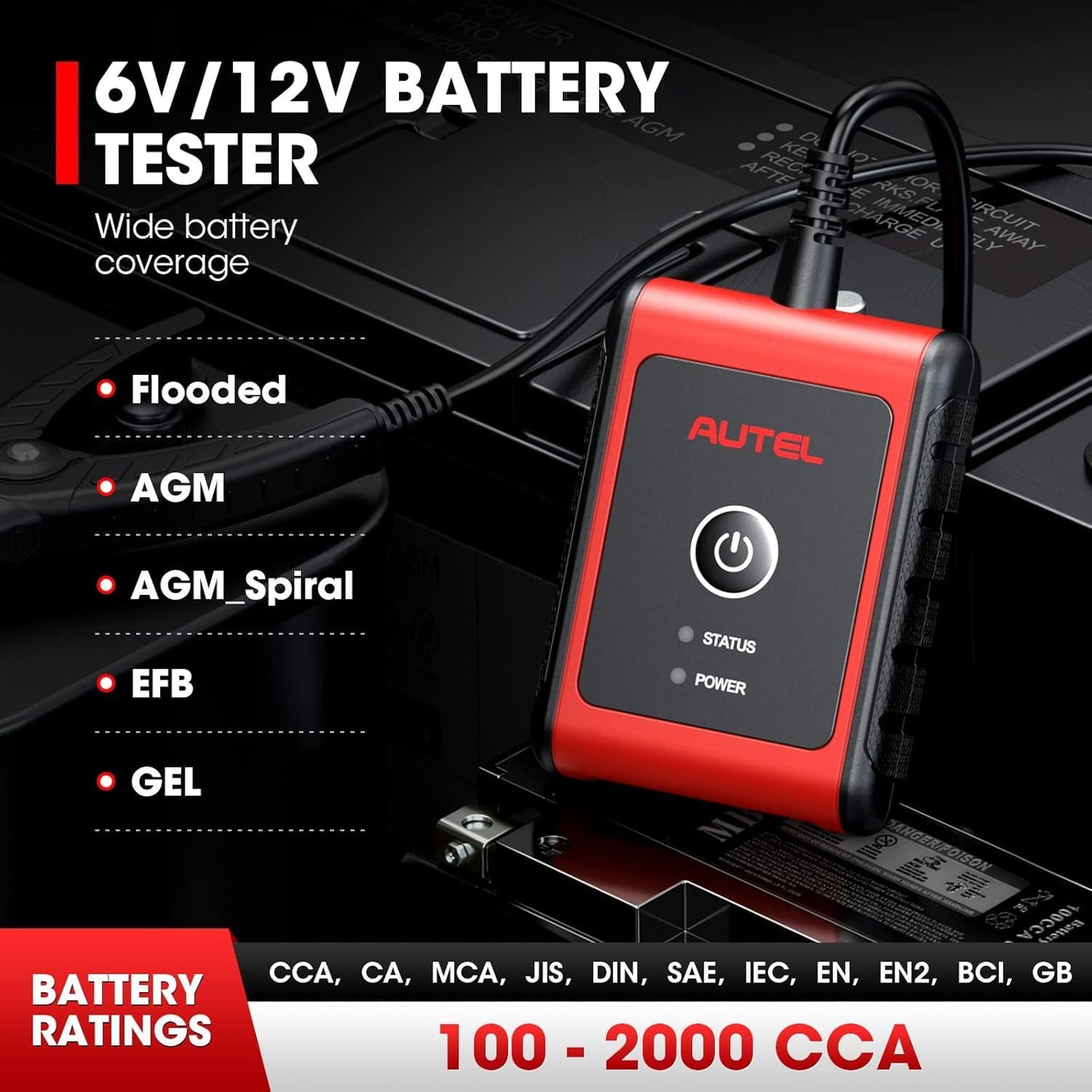 Autel MaxiBAS BT506 2025 Car Battery Tester 6V/12V CCA Analyzer