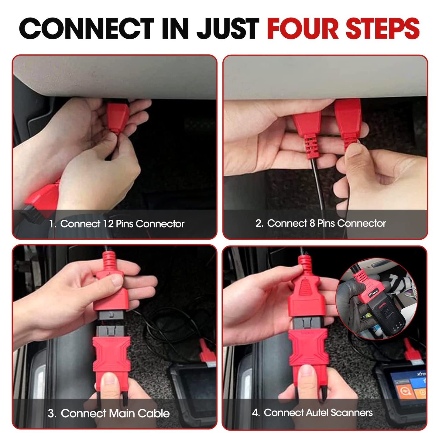 Autel 12+8 OBD2 Adapter for Chrysler | Bypass FCA Gateway Cable