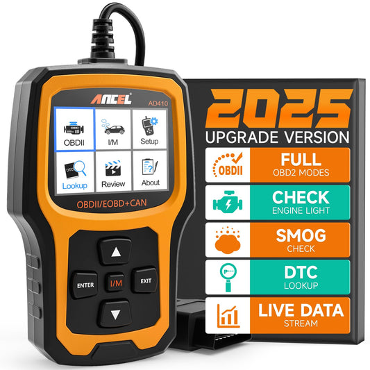 ANCEL AD410 OBD2 Scanner - Enhanced Car Code Reader for 1996+ Vehicles