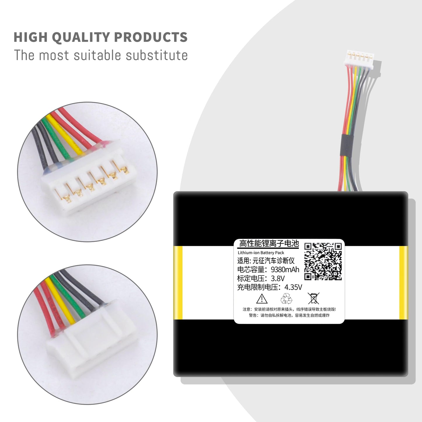 DFTIM Battery Replacement for Launch X431 Pad 5 – 3.7V 9360mAh Li-ion