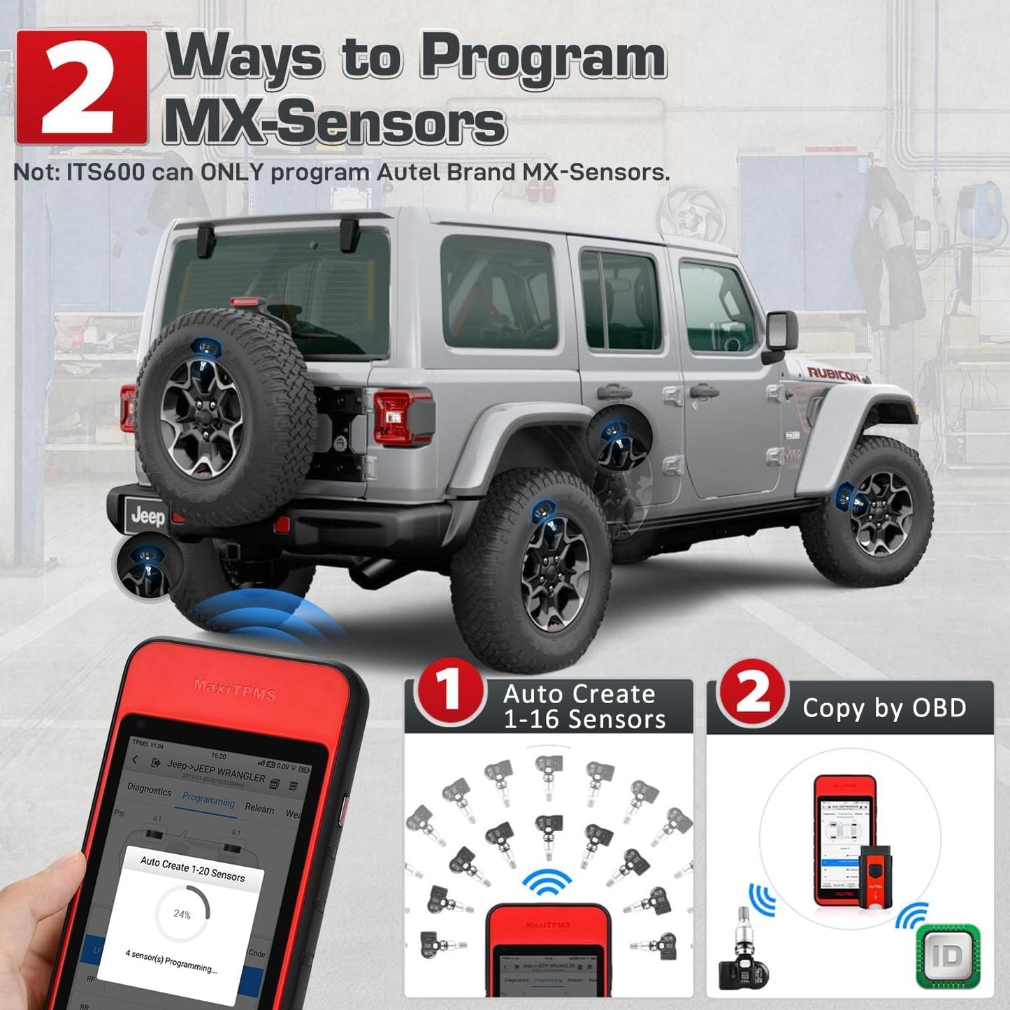 Autel MaxiTPMS ITS600 (E) TPMS Tool 2025 with 4 Services
