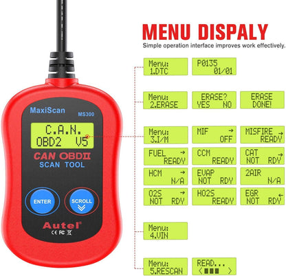 Autel MaxiScan MS300 OBD2 Scanner Code Reader Tool
