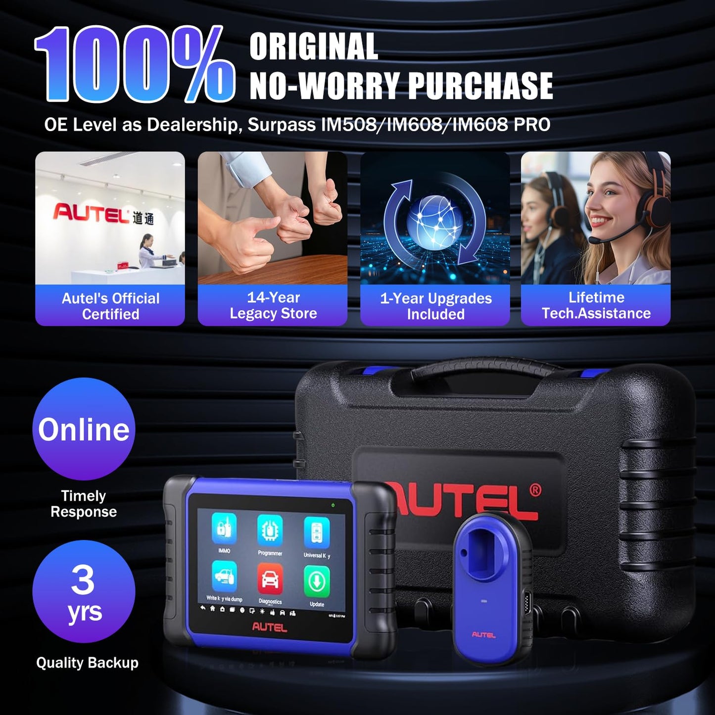 Autel IM508S Pro + XP400 Pro Scanner – All-System Key Programming Tool
