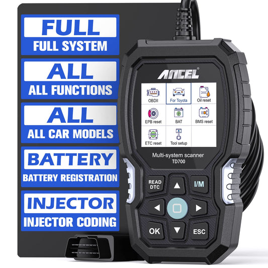 ANCEL TD700 OBD2 Scanner for Toyota Lexus Scion | Full System Code Reader