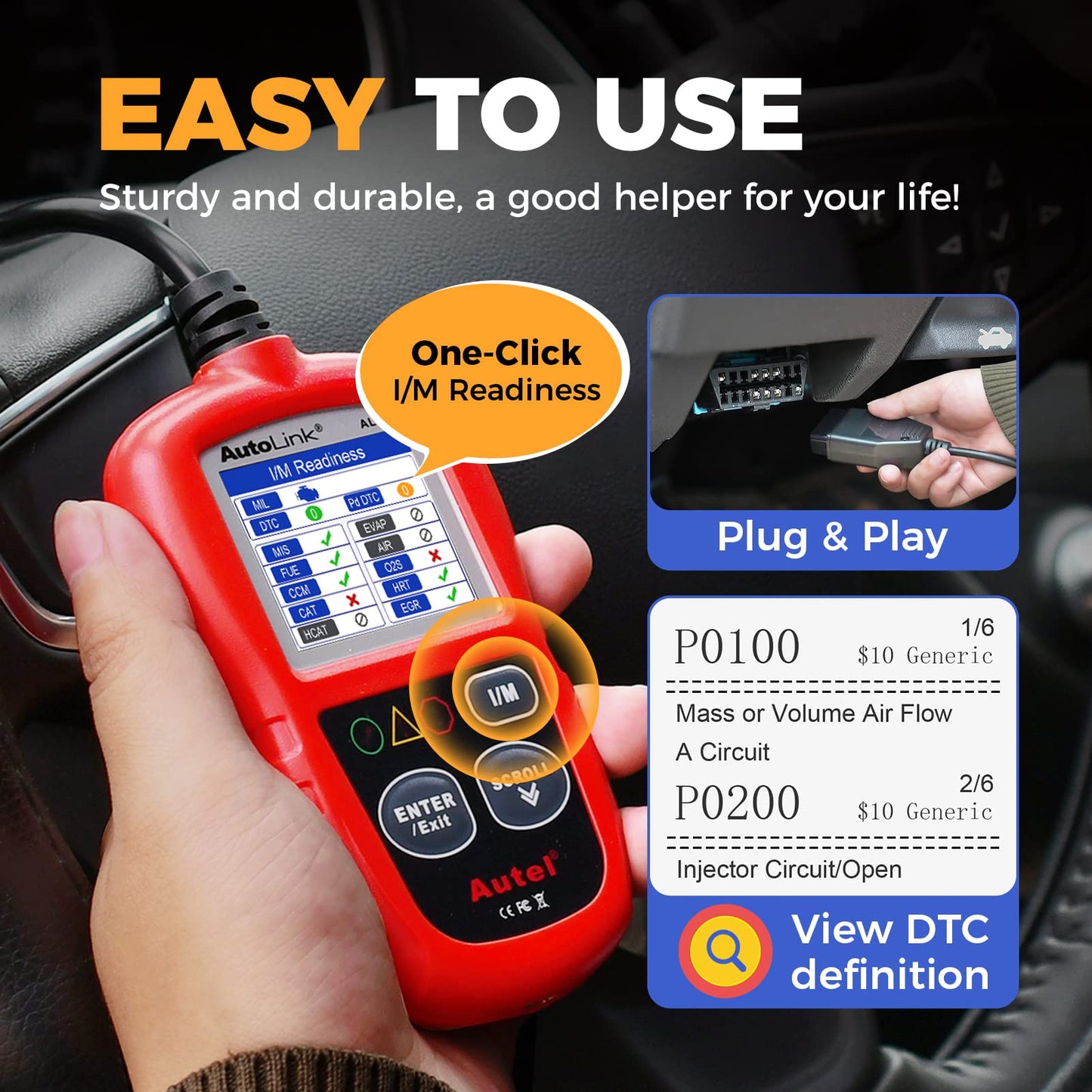 Autel AL319 OBD2 Scanner | Check Engine Code Reader 2025