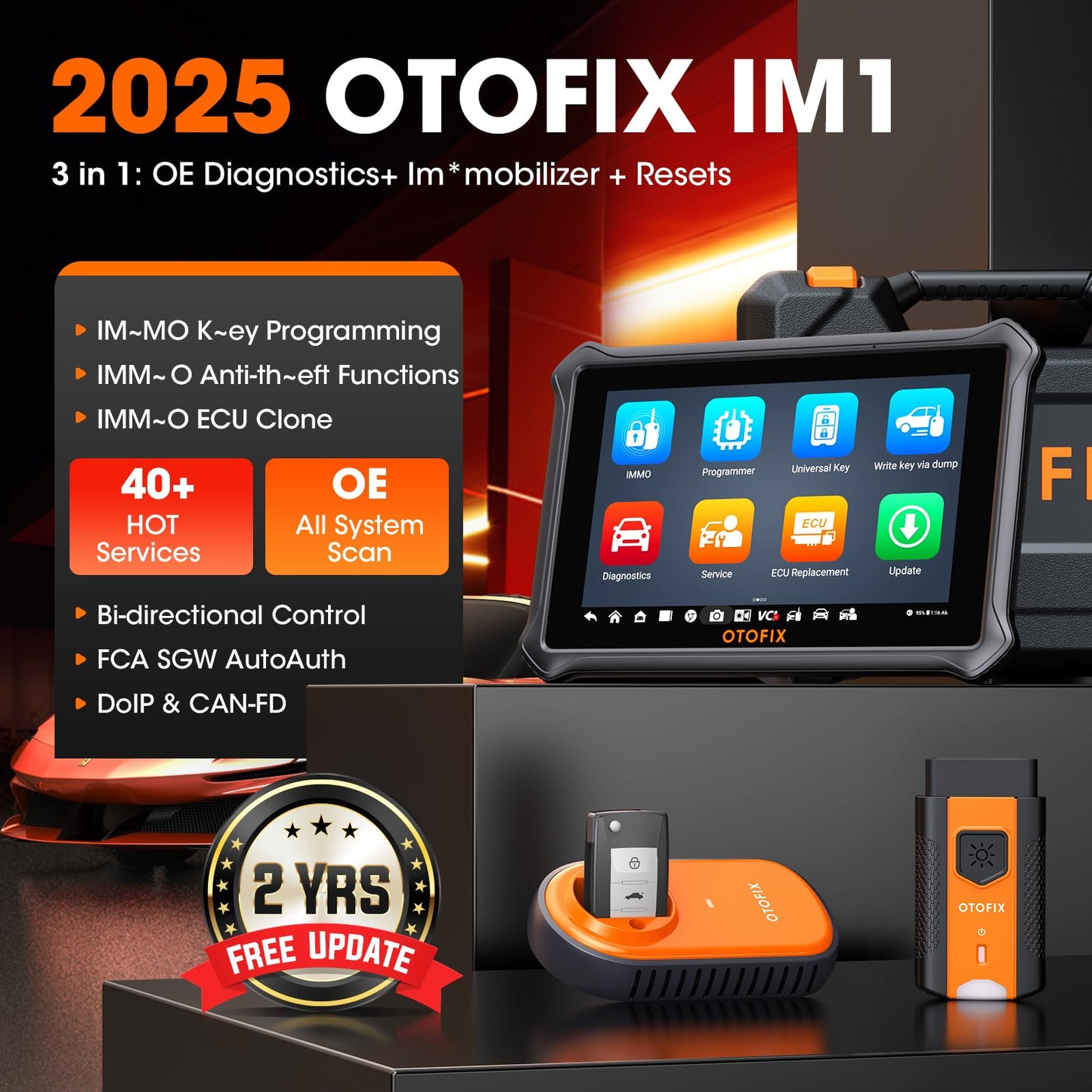 OTOFIX IM1 OBD2 Diagnostic Scanner with XP1 Programmer & 40+ Services