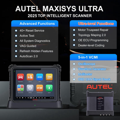 Autel MaxiSys Ultra 2025 OBD2 Scanner with MV108 & 5-in-1 VCMI