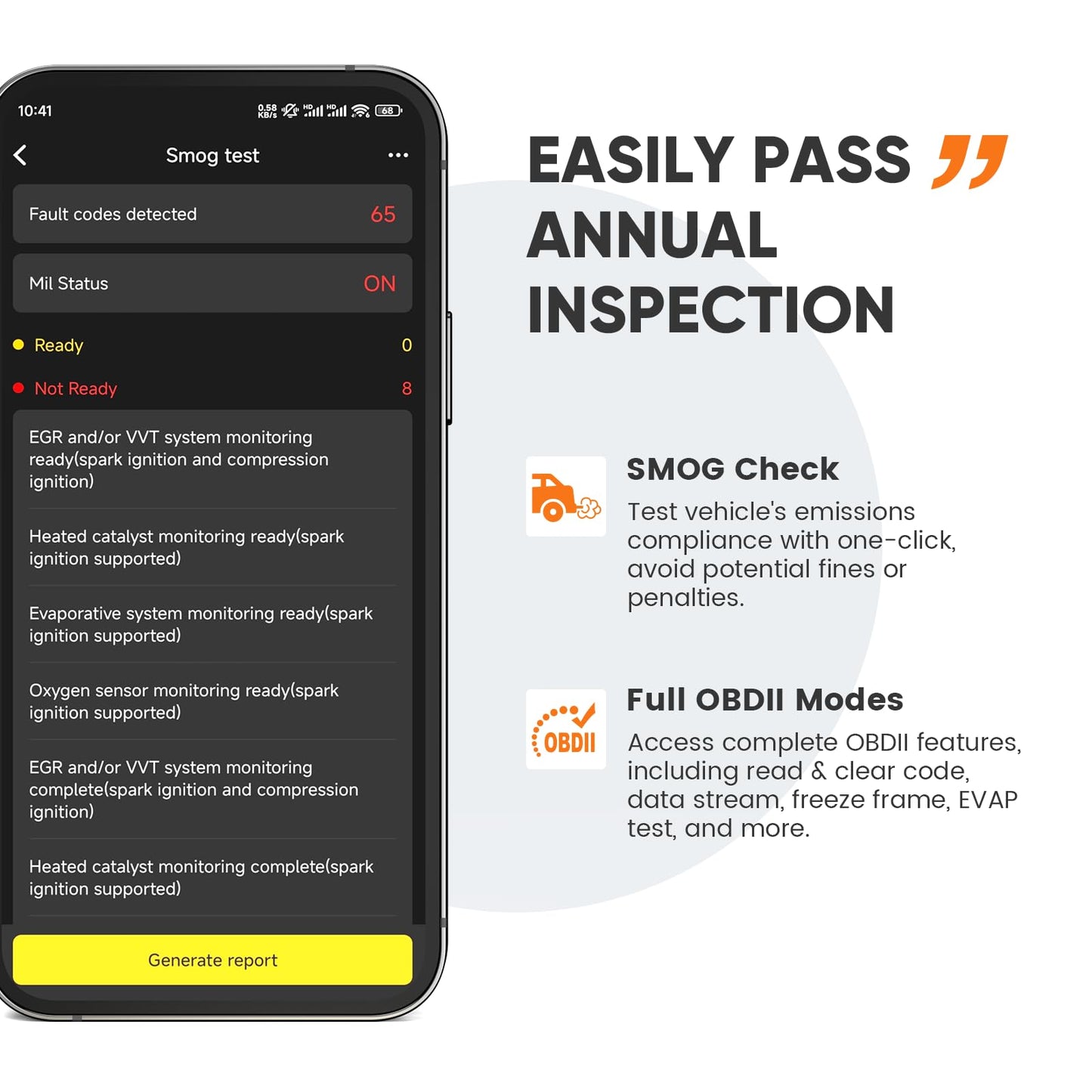 ANCEL Echo OBD2 Bluetooth Scanner - All Systems Diagnostic Tool