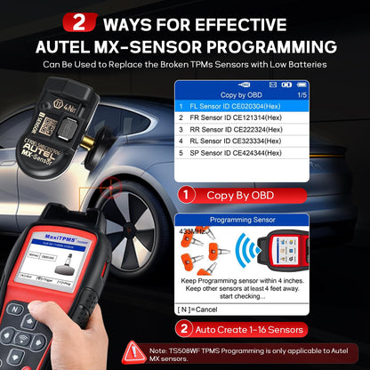 Autel TS508WF TPMS Programming Tool – 2025 WiFi Version