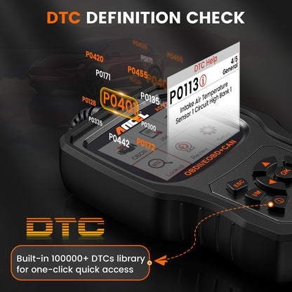 ANCEL AD530 OBD2 Scanner with Battery Tester & Live Data
