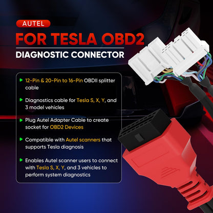 Autel TCAN003 Tesla OBD2 Adapter Cable for Model 3/Y/S/X