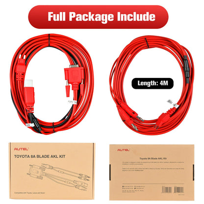 Autel 8A AKL Cable for Toyota Non-Smart Key Adapter – Compatible with APB112 & G-Box