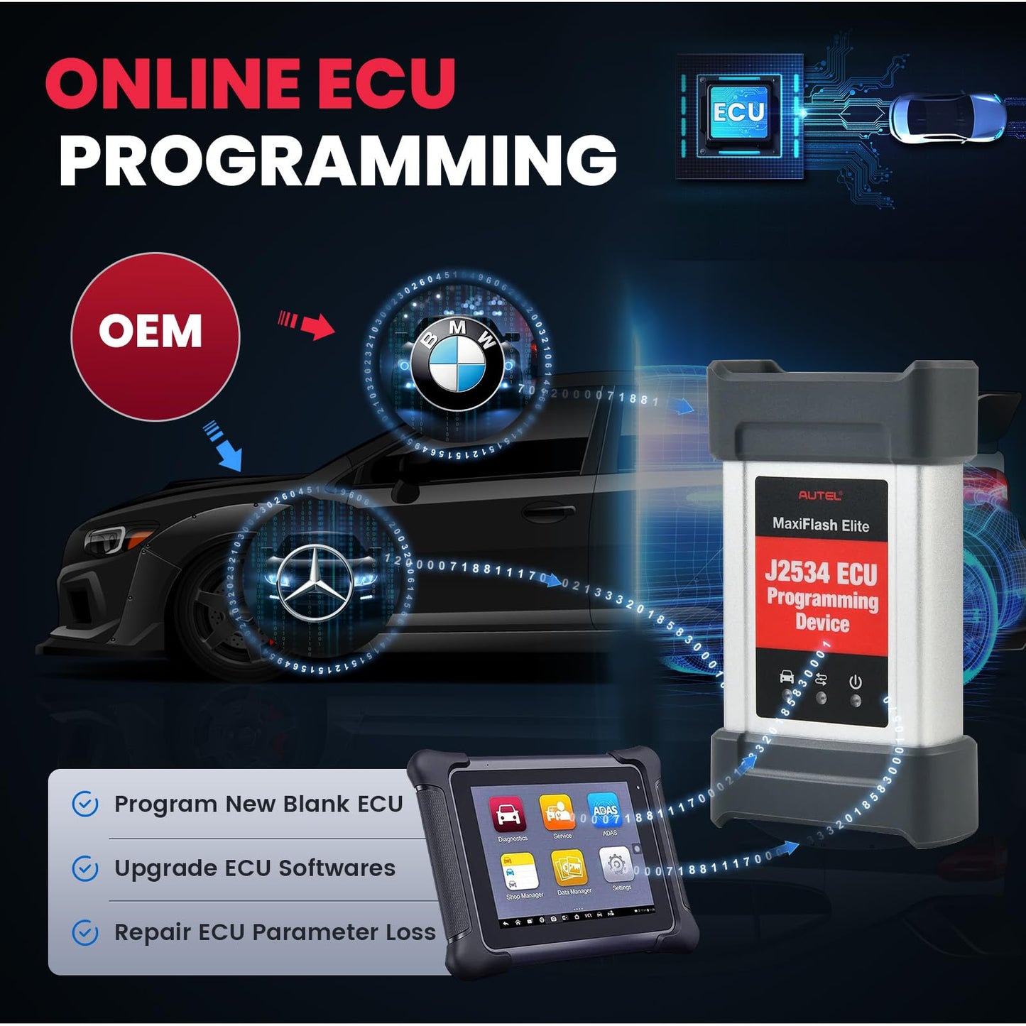 Autel MaxiSYS Elite II Scanner – 38+ Services & ECU Programming