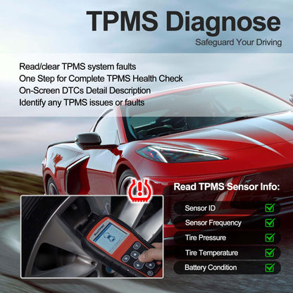 MaxiTPMS TS508WF TPMS Tool Kit + 8 MX Sensors | 2025 Version