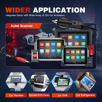 Autel 12V DC Car Charger Cable 5.5x2.5mm for Scanner & Devices