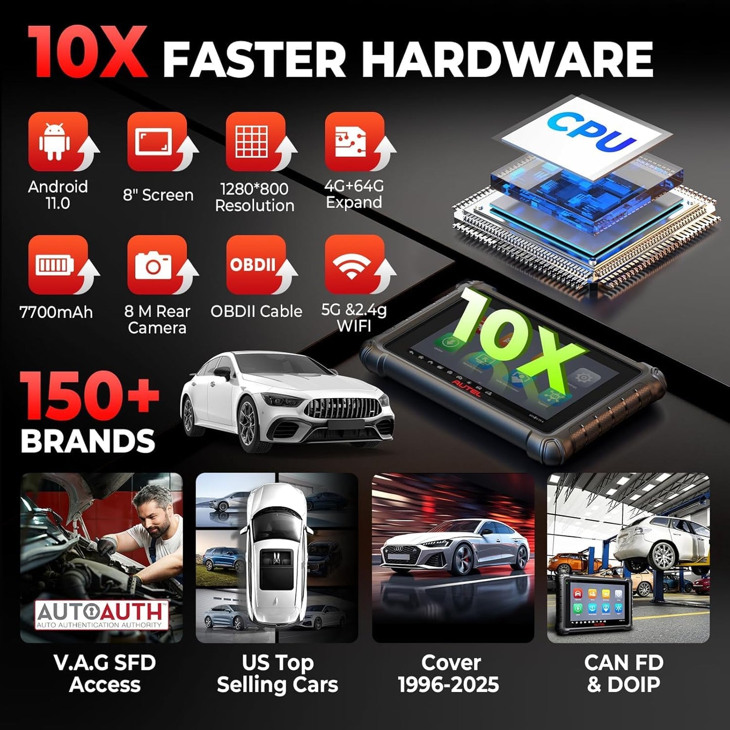 Autel MaxiCheck MX900 2025 OBD2 Scanner with 40+ Reset Services