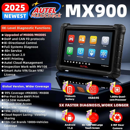 Autel MX900 Scanner – 2025 Bi-Directional OBD2 Diagnostic Tool