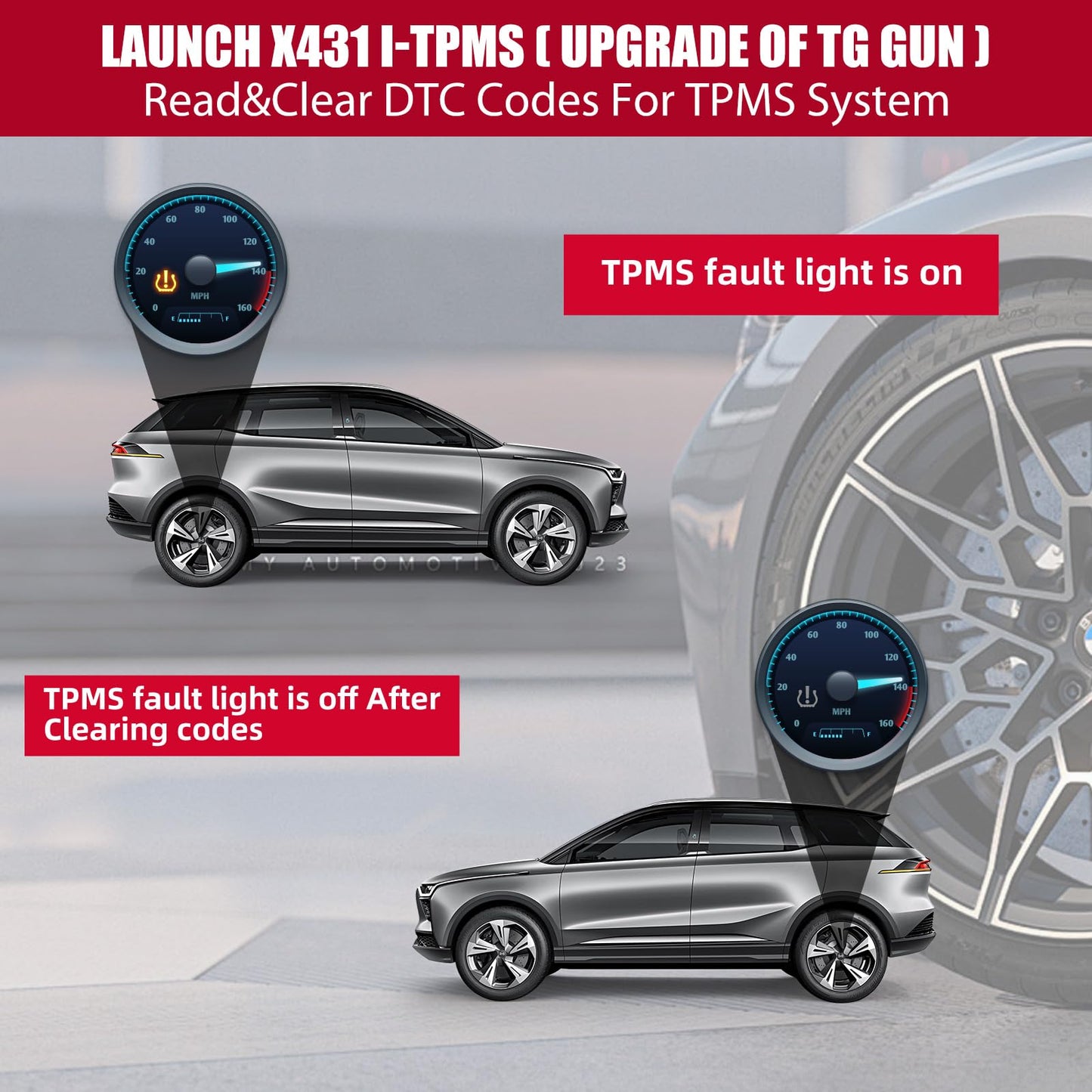 Launch X431 i-TPMS Wireless TPMS Diagnostic & Relearn Tool