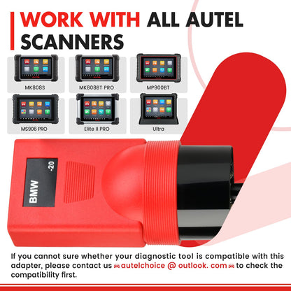 Autel BMW 20 Pin to OBD2 Adapter – For Autel Scanners