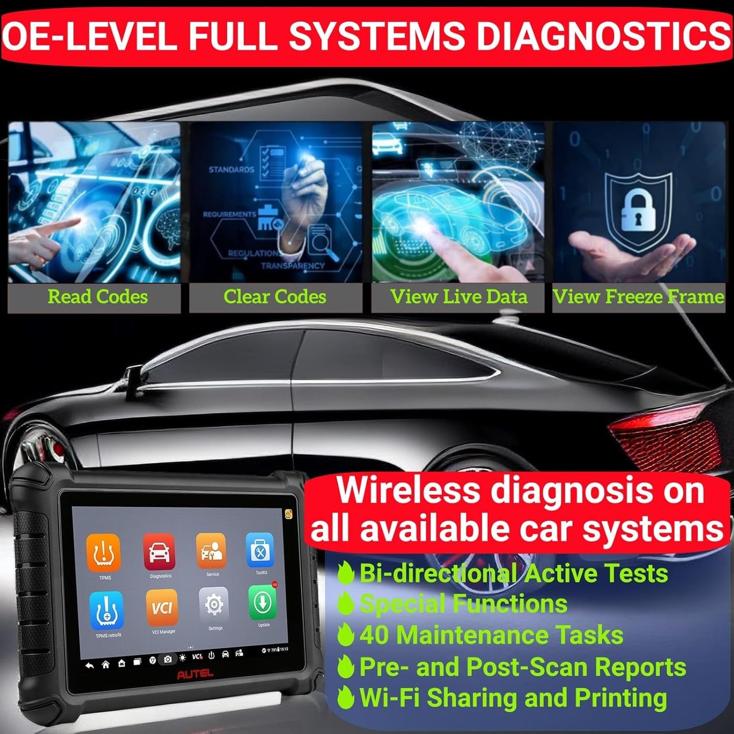 Autel MaxiTPMS TS900 Kit with 4 MX Sensors & Full TPMS Functions